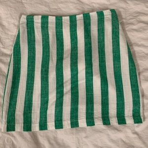 Green striped Skirt